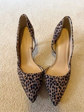 Old Navy Leopard Print Pointed D'Orsay Heels - Brown and Black